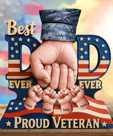Proud Veteran Dad Acrylic Plaque - Personalized Gifts For Father 04Huqn080525