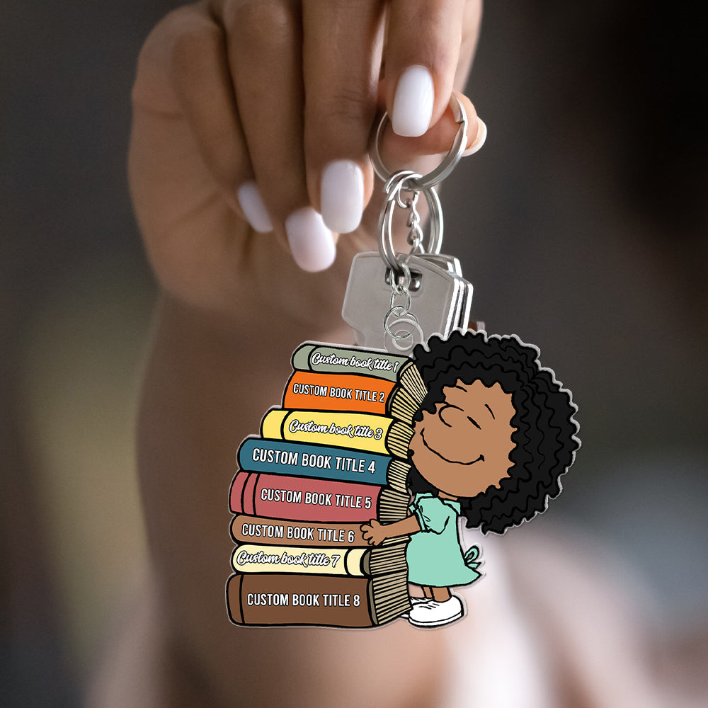 Personalized Gifts For Book Lovers Keychain, Custom Favorite Book Title 02Qhqn090125Hg - Image 2