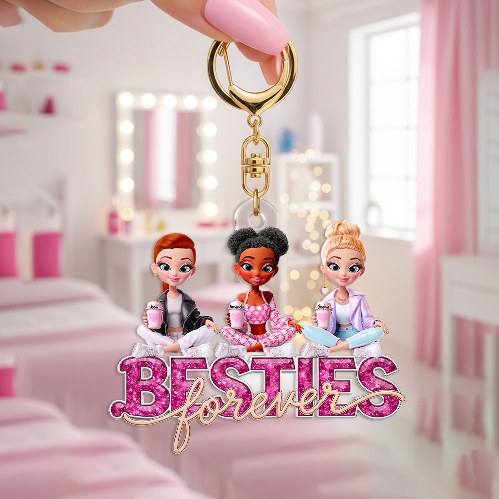 Doll Besties Keychain - Personalized Gifts For Besties 05Tglu120625 - Image 2