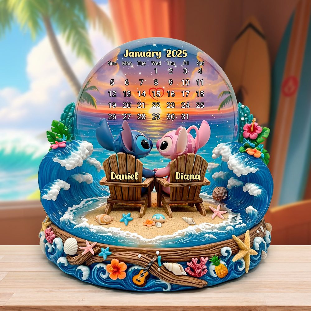 Cartoon Beach Couple Acrylic Plaque Personalized Gifts 02Tolu260625 - Image 2