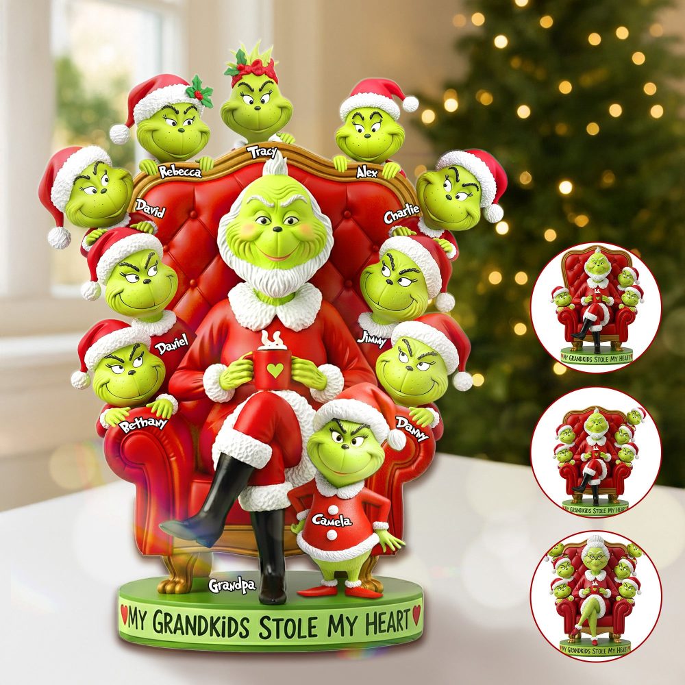 Grandkids Acrylic Plaque - Personalized Gifts For Grandparent Christmas Plaque 03Humg170925 - Image 2