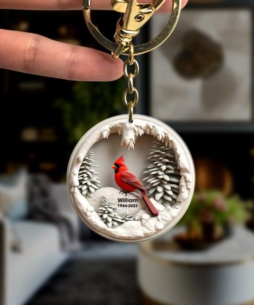 Personalized Gifts For Family Memorial Keychain 06Kaqn191224 Cardinal Keychain