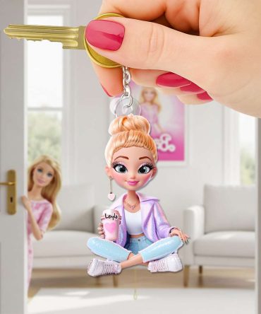 Adorable Doll Acrylic Keychain - Personalized Gifts For Her 04Tglu110625