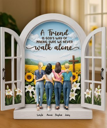 Friends By God Acrylic Plaque - Personalized Gifts For Best Friends 02Qhlu310525