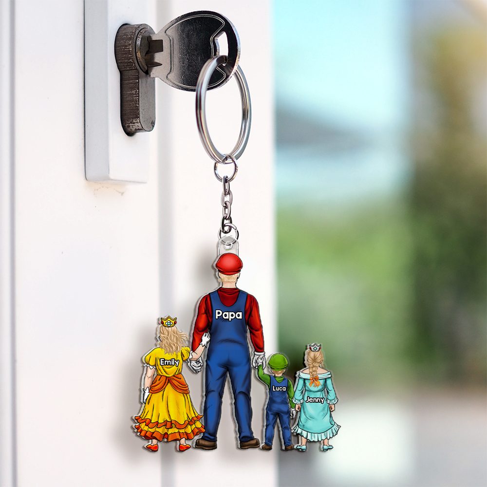 Gamer Dad Keychain Personalized Gifts For Dad 05Qhhu160525Pa - Image 2