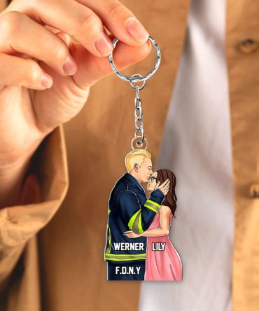 Personalized Gifts For Firefighter Couple Keychain 022Qhhu110125Tm