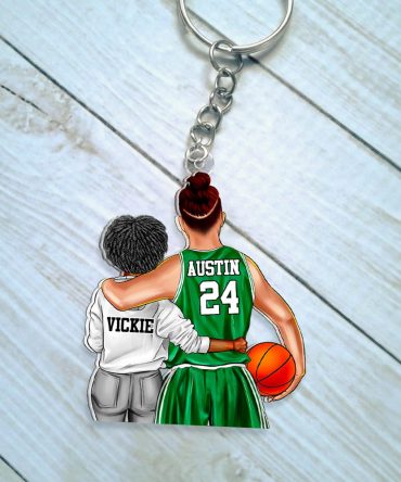 Personalized Gifts For Couple Keychain Basketball Couple 012Qhhu200125Tm