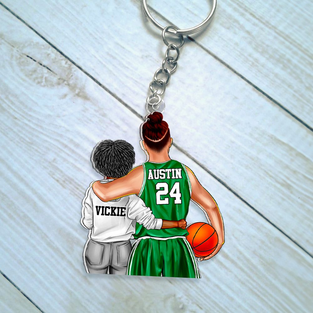 Personalized Gifts For Couple Keychain Basketball Couple 012Qhhu200125Tm