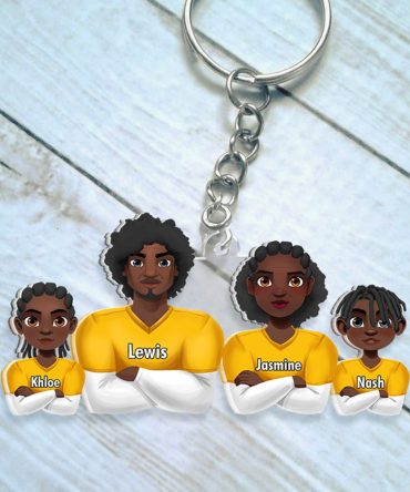 Personalized Gifts For Football Lover Family Keychain 032Qhhu200125Hg