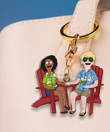 Personalized Gifts For Couple Keychain Cartoon Couple 01Qhhu100225Pa