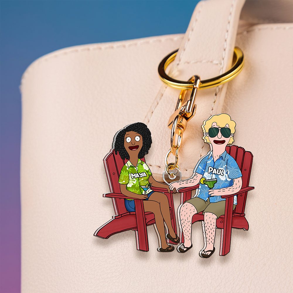 Personalized Gifts For Couple Keychain Cartoon Couple 01Qhhu100225Pa
