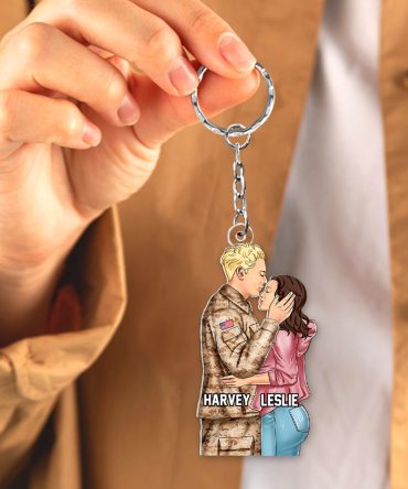 Personalized Gifts For Veteran Couple Keychain 021Qhhu110125Tm