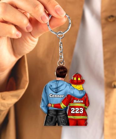 Personalized Gifts For Firefighter Couple Keychain 011Qhhu110125Tm