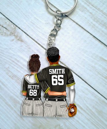 Personalized Gifts For Couple Keychain Baseball Couple 011Qhhu200125Tm