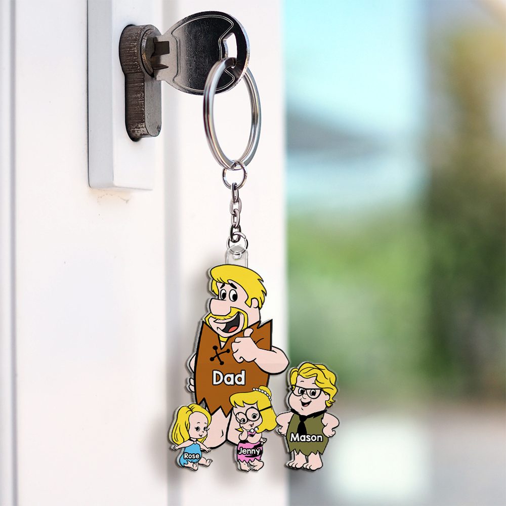 Best Dad Ever Keychain Personalized Gifts For Dad 04Qhhu160525Pa - Image 2