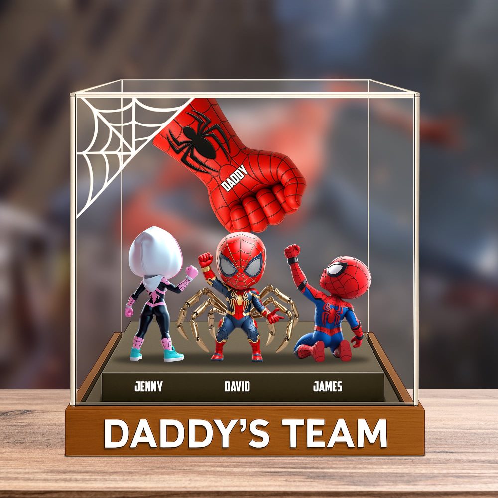 Dad Team Plaque - Personalized Christmas Decor Gifts For Dad 03Natn190525