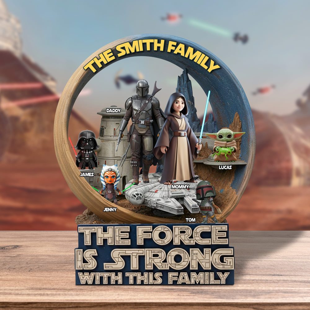 Family Galactic Troop Acrylic Plaque Personalized Gifts For Family 03Qhtn210525
