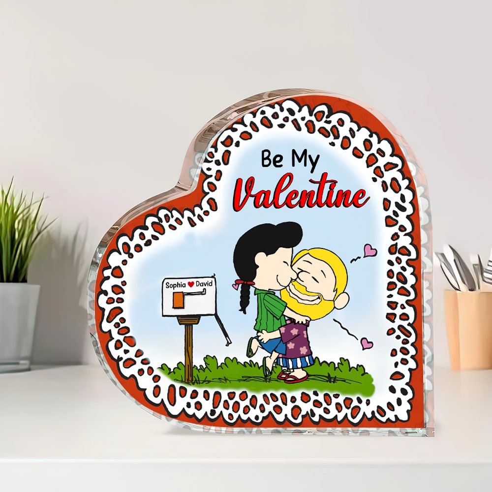 Personalized Gifts For Couple Heart Plaque 01Ohtn251224Hg Be My Valentine - Image 3