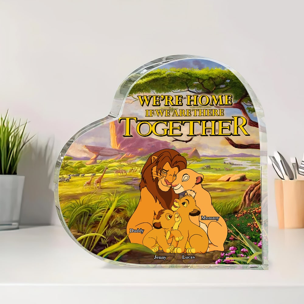 Personalized Gifts For Family Heart Plaque 04Totn261224Hg We'Re Home If We Are There Together
