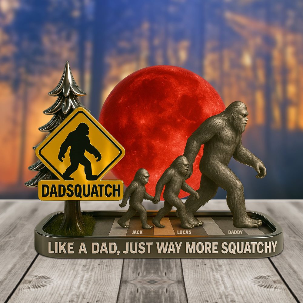 Bigfoot Dad Plaque - Personalized Gifts For Dad 04Tgtn120525 - Image 3