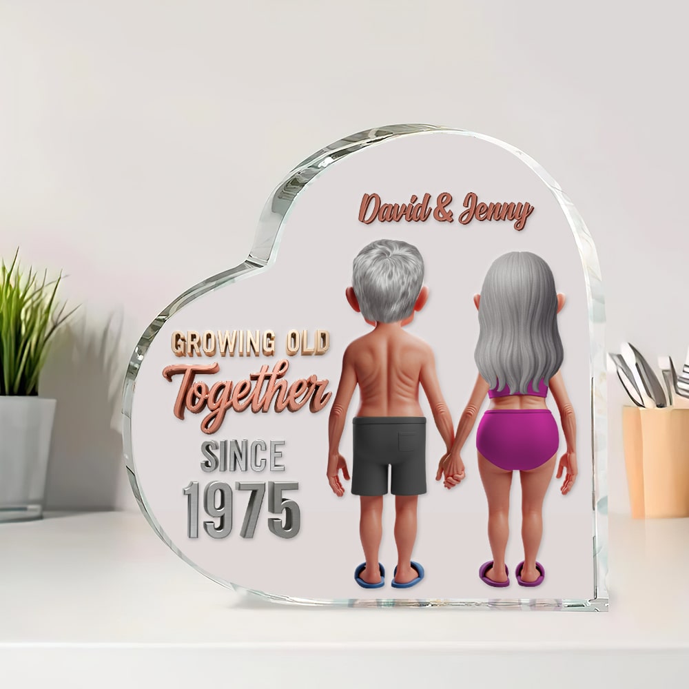 Personalized Funny Gifts For Old Couple Heart Plaque 03Ohtn090725 - Image 3