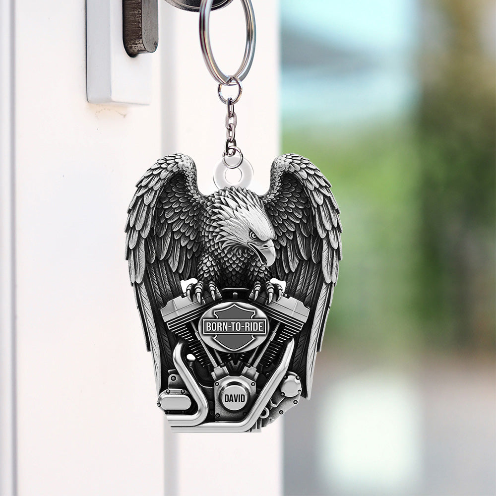 Fierce Motorcycle Engine Keychain - Personalized Gifts For Bikers 04Qhtn120625 - Image 3