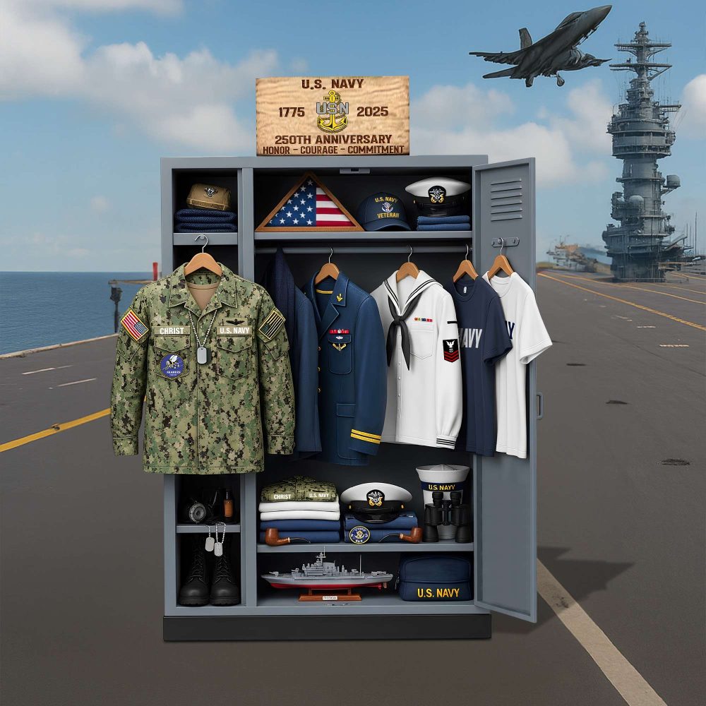 Military 250Th Anniversary Personal Locker Plaque - Personalized Gifts For Veteran 052Qhtn300625 Nv
