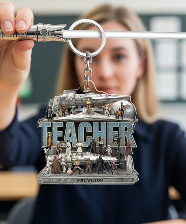 Best Teacher In The Galaxy Keychain - Personalized Gifts For Teacher 06Qhqn280625