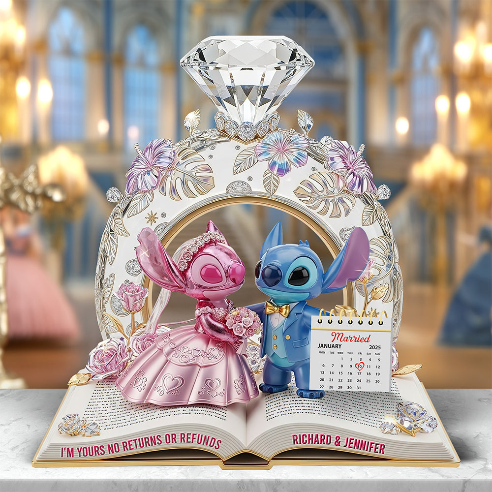 Romantic Aliens Acrylic Plaque - Personalized Anniversary Gifts For Couple 04Tgqn230625