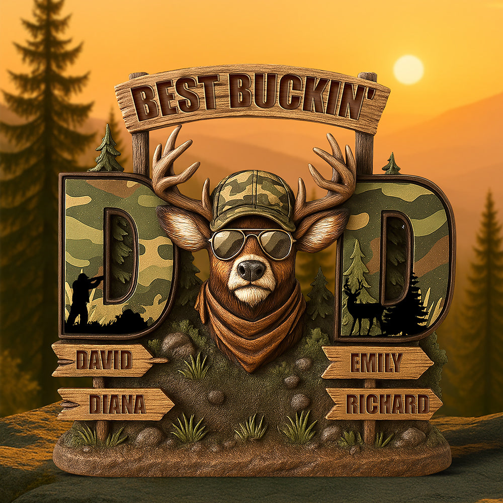Deer Dad Acrylic Plaque - Personalized Gifts For Dad 01Xqqn300425 - Image 3