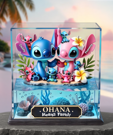 Blue Aliens Family Acrylic Plaque - Personalized Gift For Family 01Tgpu190525