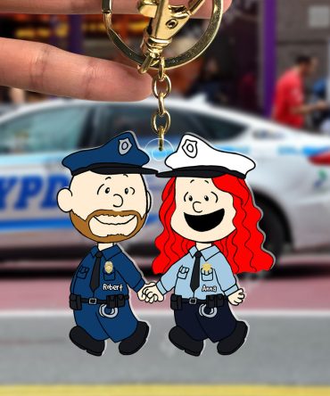 Personalized Gifts For Police Couple Keychain 05Qhqn031224Hg Couple Hand In Hand