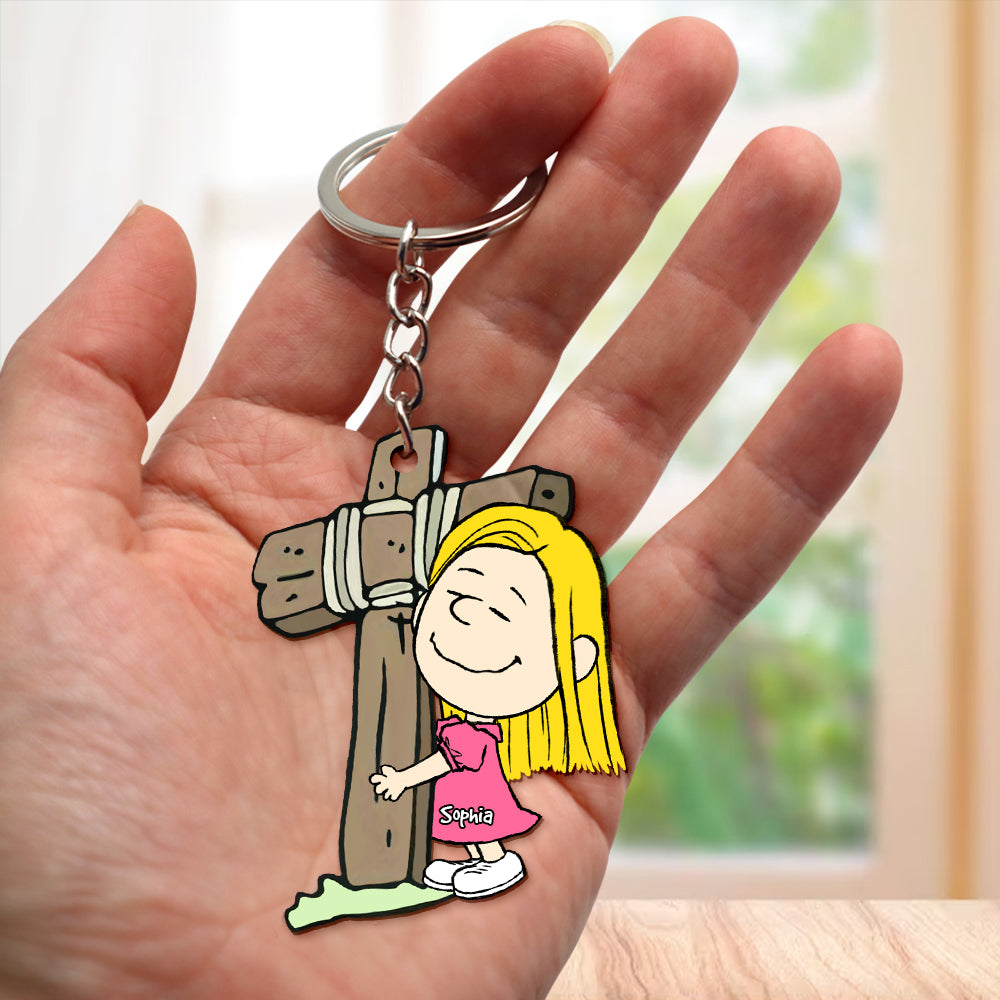 Personalized Gift For Christian Keychain 02Qhqn141224Hg Love God Reels