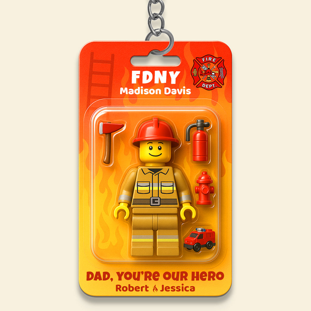 Firefighter Dad Keychain Personalized Gifts For Dad 01Nadt250425 - Image 3