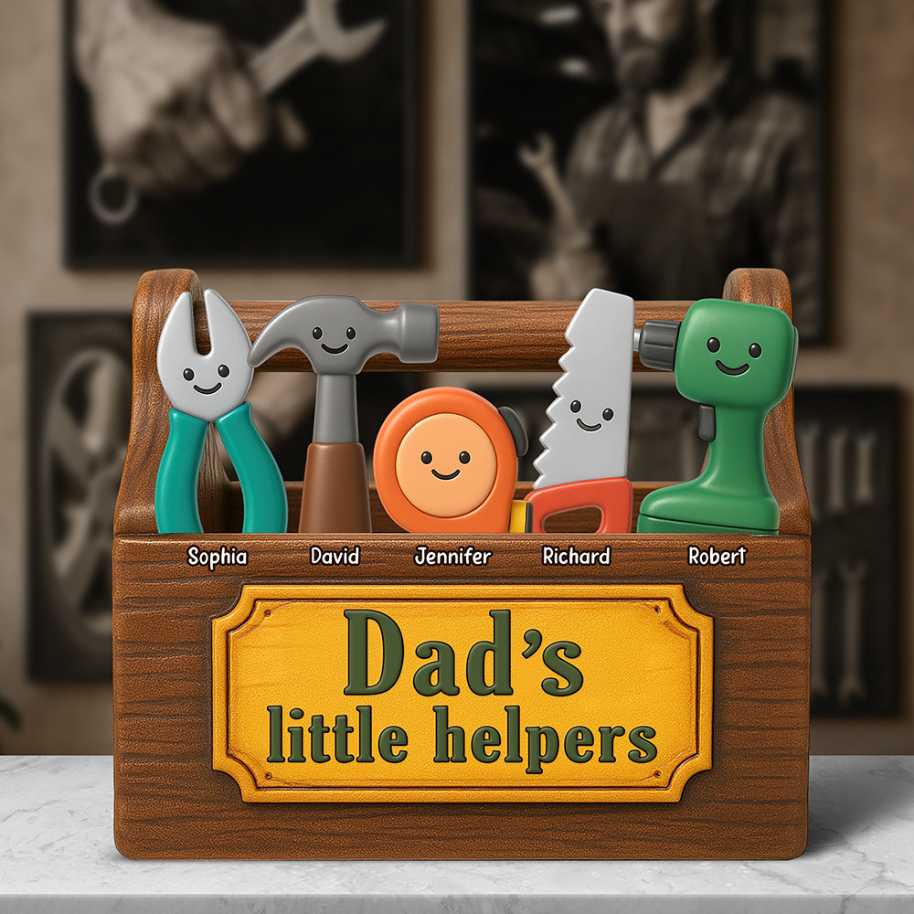 Daddy'S Little Helpers Acrylic Plaque - Personalized Gifts For Father 01Naqn020525 - Image 3