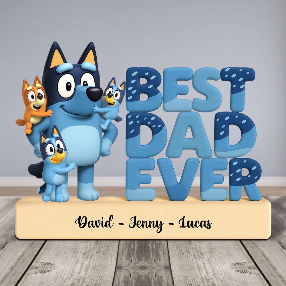 Best Dad Ever Acrylic Plaque - Personalized Gifts For Father 01Ohtn090525 - Image 3