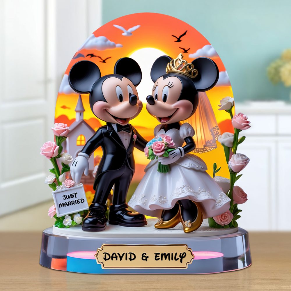 Just Married Couple Acrylic Plaque - Personalized Gifts For Couple 03Topu060625 - Image 4