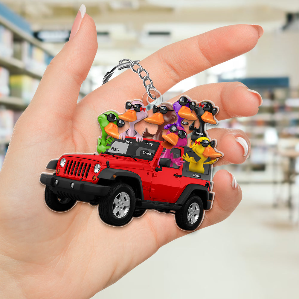 Personalized Gifts For Off-Road Lovers Keychain, Happy Ducks 03Qhqn281224 - Image 4