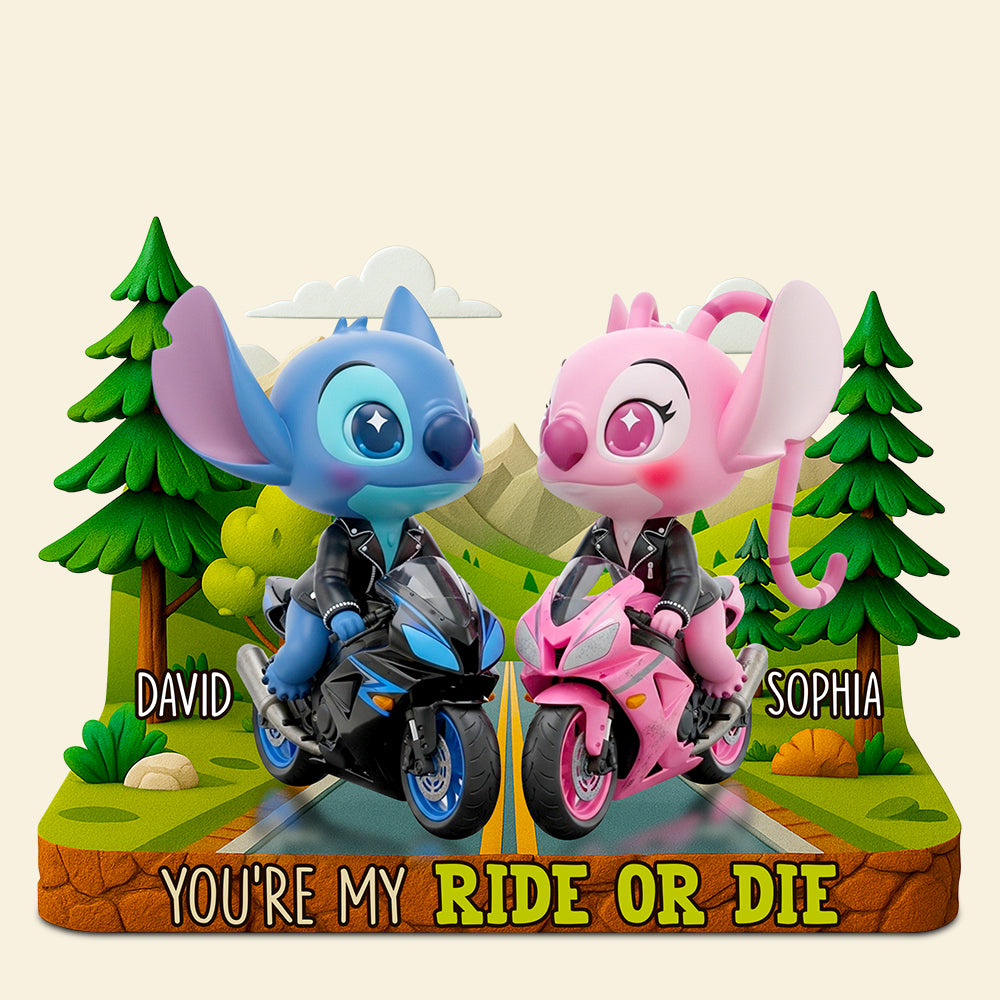 Biker Couple Acrylic Plaque Personalized Gifts For Couple 01Todt160625 - Image 3