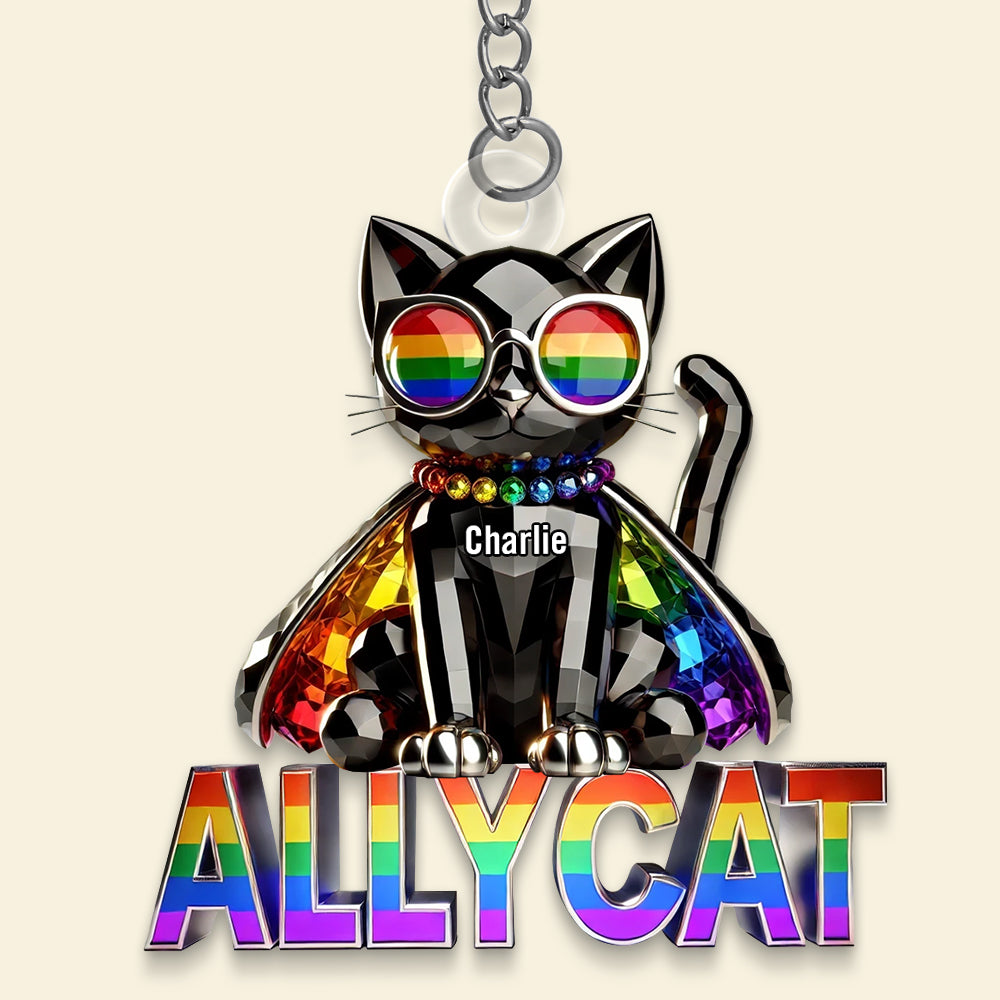 Ally Cat Keychain Personalized Gifts For Lgbt+ Pride 08Tgdt280525 - Image 3