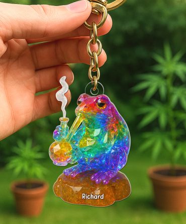 Lgbtq+ Toker Frog Keychain – Personalized Gifts For Weed Lovers 01Toqn040625