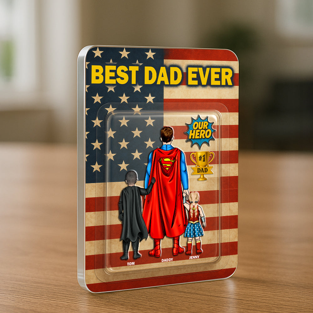 Best Dad Ever Acrylic Plaque - Personalized Gifts For Dad 01Natn250425Pa - Image 3