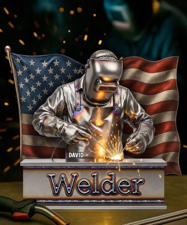 Proud American Welder Acrylic Plaque - Personalized Gifts For Welder 03Qhtn100625