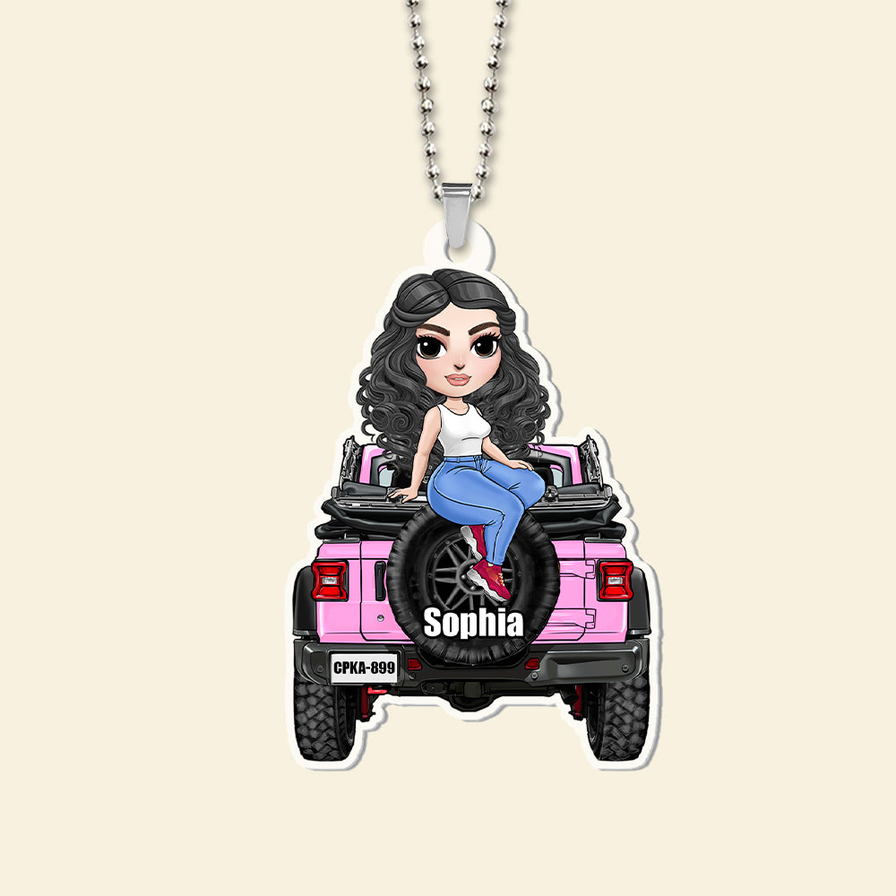 Cute Girl Personalized Keychain - Image 4