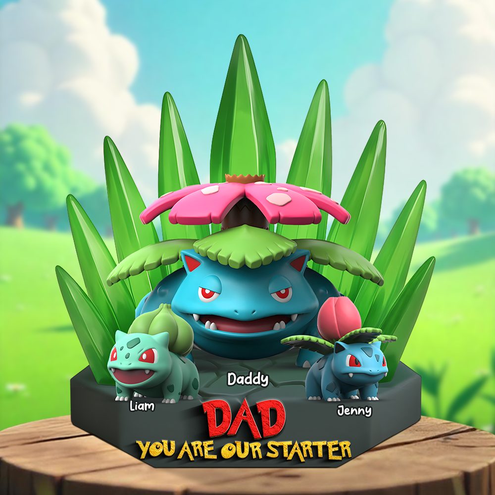 Monster Dad Plaque - Personalized Gifts For Dad 012Ohpu240425 - Image 3