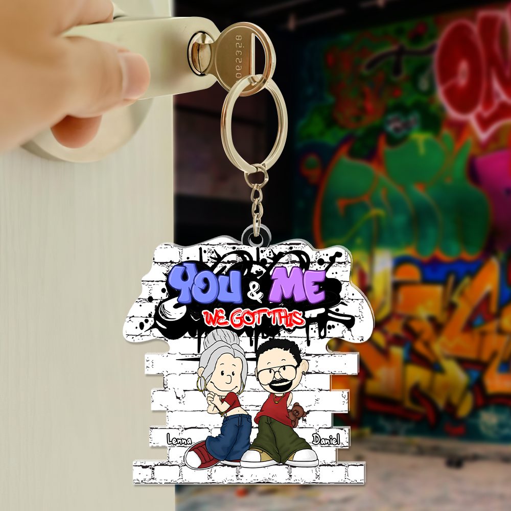 Personalized Gift For Couples Keychain Y2K Cartoon Couple 05Kalu271224Hg - Image 3