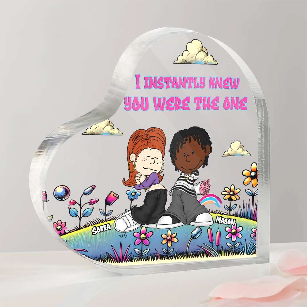 Personalized Gifts For Y2K Couple Heart Shaped Acrylic Plaque 03Tgmh271224Hg - Image 3