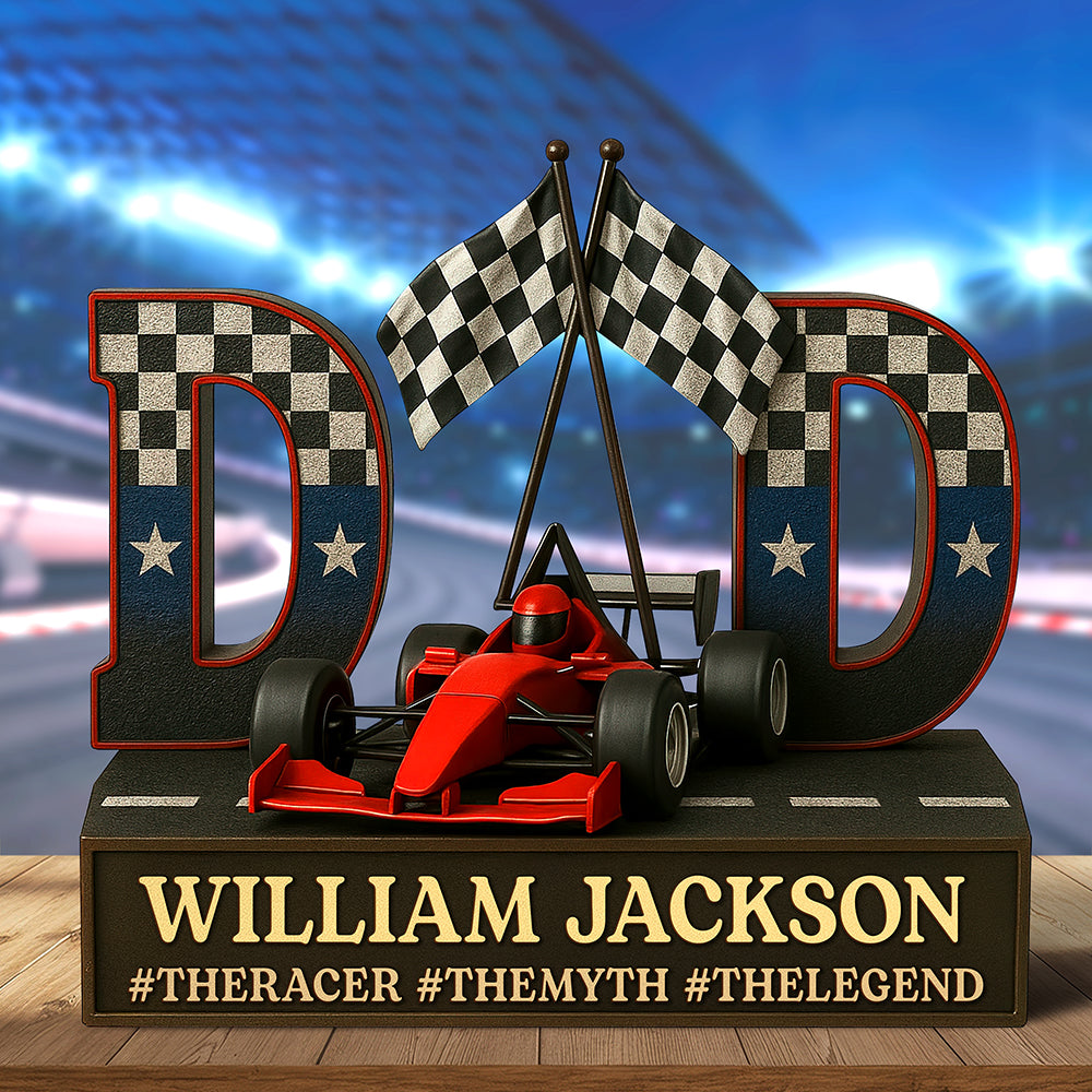 Racing Dad Acrylic Plaque - Personalized Gifts For Dad 05Qhqn090525