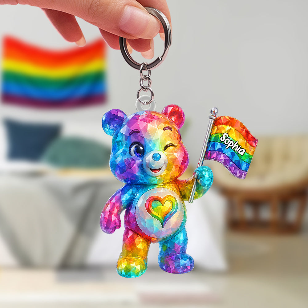 Cute Bear Lgbt Keychain - Personalized Gifts For Lgbt 05Hutn290525 - Image 3