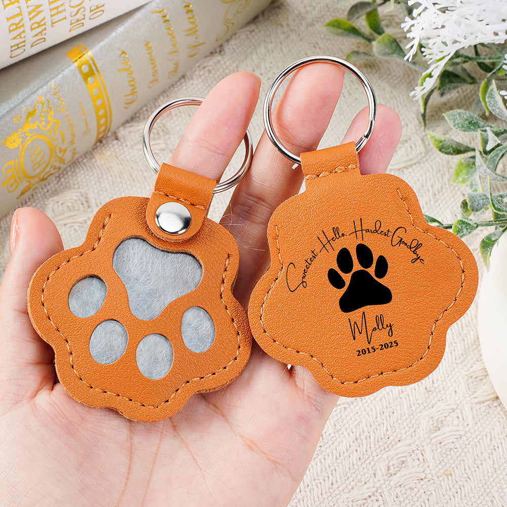 Sweetest Goodbye Pet Hair Storage Keychain - Personalized Memorial Gift For Pet Lovers 04Laqn270825 - Image 2
